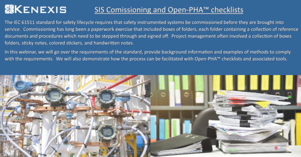 Recorded Webinar: SIS Commissioning – Open-PHA® Checklist | Kenexis